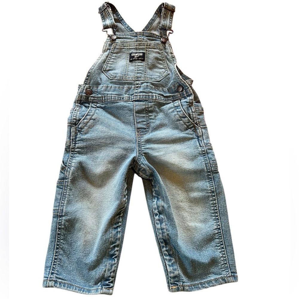 LIKE NEW - OshKosh B’Gosh Denim Overalls - Size 18 Months